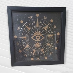Evil Eye Cosmic Galaxy Framed Art